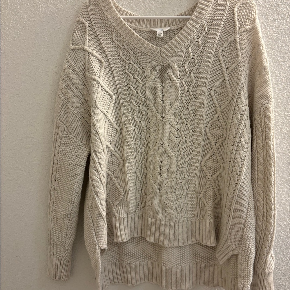 Cozy Cream Cable Knit Sweater